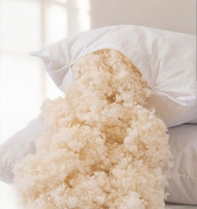 Tek Kişilik Doğal Kuzu Yünü Boncuk Yastık | Merinos Kuzu Yünü