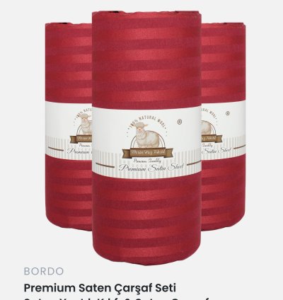 Saten Çarşaf Takımı(Bordo)