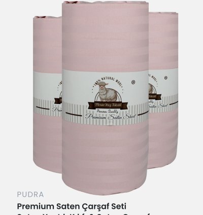 Saten Çarşaf Takımı(Pudra)